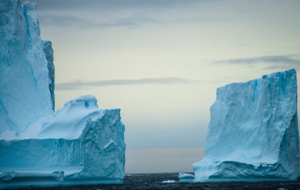 Iceberg in the ocean, which led to Titanic disaster and to historic life insurance payouts