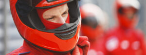 A close-up of a racing driver, Formula 1