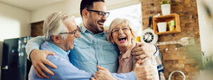 bank of mum and Dad helping son get on the housing ladder